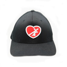 Load image into Gallery viewer, BLACK HEART LOGO FITTED HAT