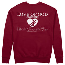 Load image into Gallery viewer, HEART SWEATER WHITE LOGO (8 COLOR OPTIONS)