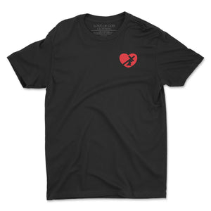 HEART T (RED LOGO) (5 COLORS)