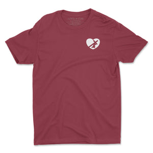 HEART T (WHITE LOGO) (6 COLORS)