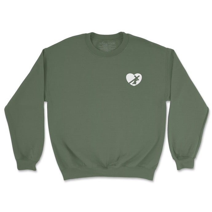 HEART SWEATSHIRT OLIVE