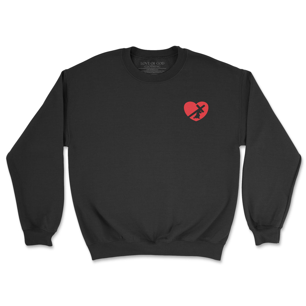 HEART SWEATSHIRT BLACK