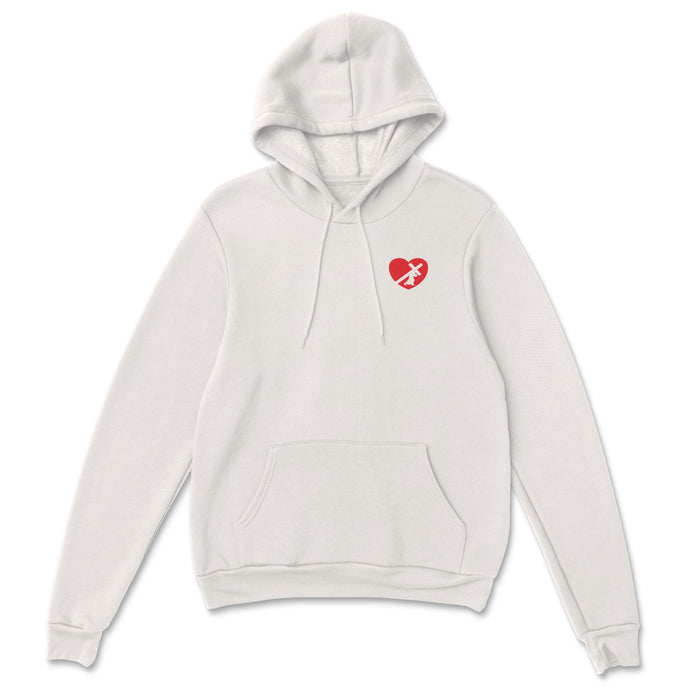 HEART HOODIE OFF WHITE