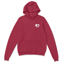 Load image into Gallery viewer, BURGANDY HEART HOODIE