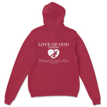 Load image into Gallery viewer, BURGANDY HEART HOODIE