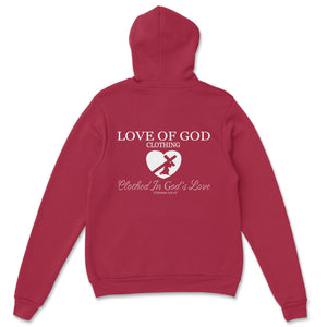 BURGANDY HEART HOODIE