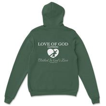 Load image into Gallery viewer, HEART HOODIE FOREST GREEN