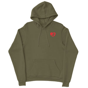 HEART HOODIE RED LOGO (6 COLOR OPTIONS)