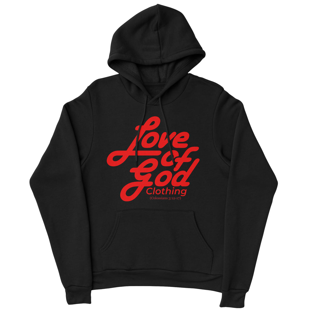 SCRIPT HOODIE RED LOGO (6 COLOR OPTIONS)