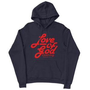 SCRIPT HOODIE RED LOGO (6 COLOR OPTIONS)