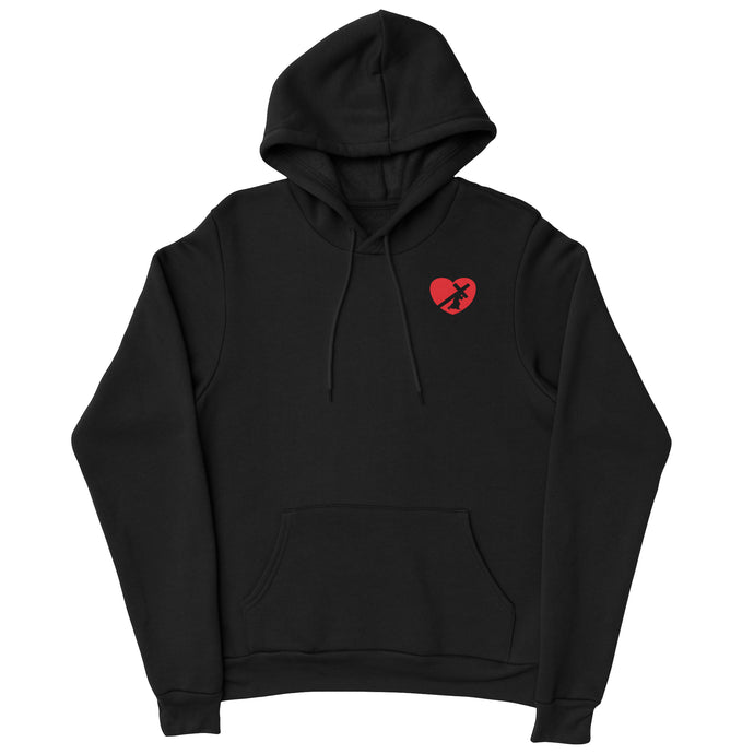 HEART HOODIE RED LOGO (6 COLOR OPTIONS)