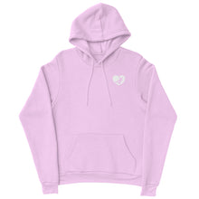 Load image into Gallery viewer, HEART HOODIE WHITE LOGO (7 COLOR OPTIONS)