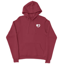 Load image into Gallery viewer, HEART HOODIE WHITE LOGO (7 COLOR OPTIONS)