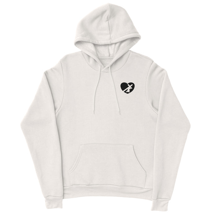 HEART HOODIE BLACK LOGO (5 COLOR OPTIONS)