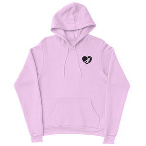 HEART HOODIE BLACK LOGO (5 COLOR OPTIONS)