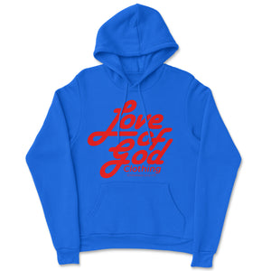 SCRIPT HOODIE RED LOGO (6 COLOR OPTIONS)