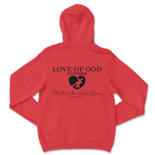 Load image into Gallery viewer, HEART HOODIE BLACK LOGO (5 COLOR OPTIONS)