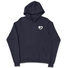 Load image into Gallery viewer, HEART HOODIE WHITE LOGO (7 COLOR OPTIONS)