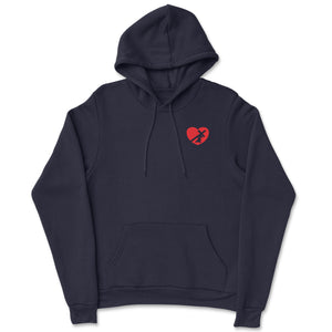 HEART HOODIE RED LOGO (6 COLOR OPTIONS)