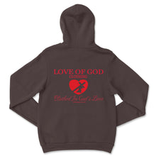 Load image into Gallery viewer, HEART HOODIE RED LOGO (6 COLOR OPTIONS)