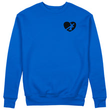 Load image into Gallery viewer, HEART SWEATER BLACK LOGO (5 COLOR OPTIONS)