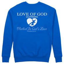 Load image into Gallery viewer, HEART SWEATER WHITE LOGO (8 COLOR OPTIONS)