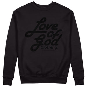 SCRIPT DESIGN SWEATER BLACK LOGO (7 COLOR OPTIONS)