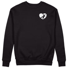 Load image into Gallery viewer, HEART SWEATER WHITE LOGO (8 COLOR OPTIONS)