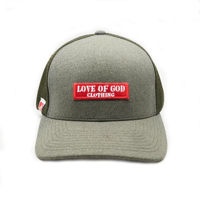 GREEN LOVE OF GOD BAR FITTED HAT