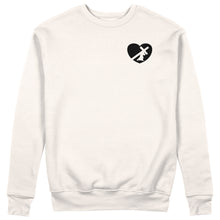 Load image into Gallery viewer, HEART SWEATER BLACK LOGO (5 COLOR OPTIONS)