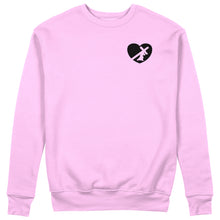 Load image into Gallery viewer, HEART SWEATER BLACK LOGO (5 COLOR OPTIONS)