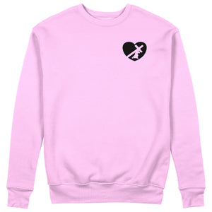 HEART SWEATER BLACK LOGO (5 COLOR OPTIONS)