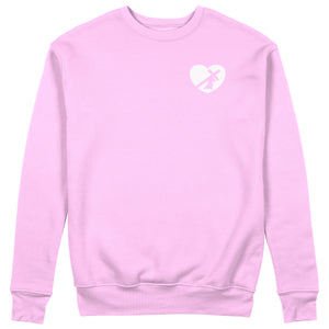 HEART SWEATER WHITE LOGO (8 COLOR OPTIONS)