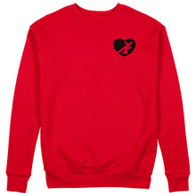 Load image into Gallery viewer, HEART SWEATER BLACK LOGO (5 COLOR OPTIONS)