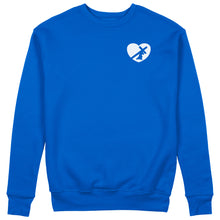 Load image into Gallery viewer, HEART SWEATER WHITE LOGO (8 COLOR OPTIONS)