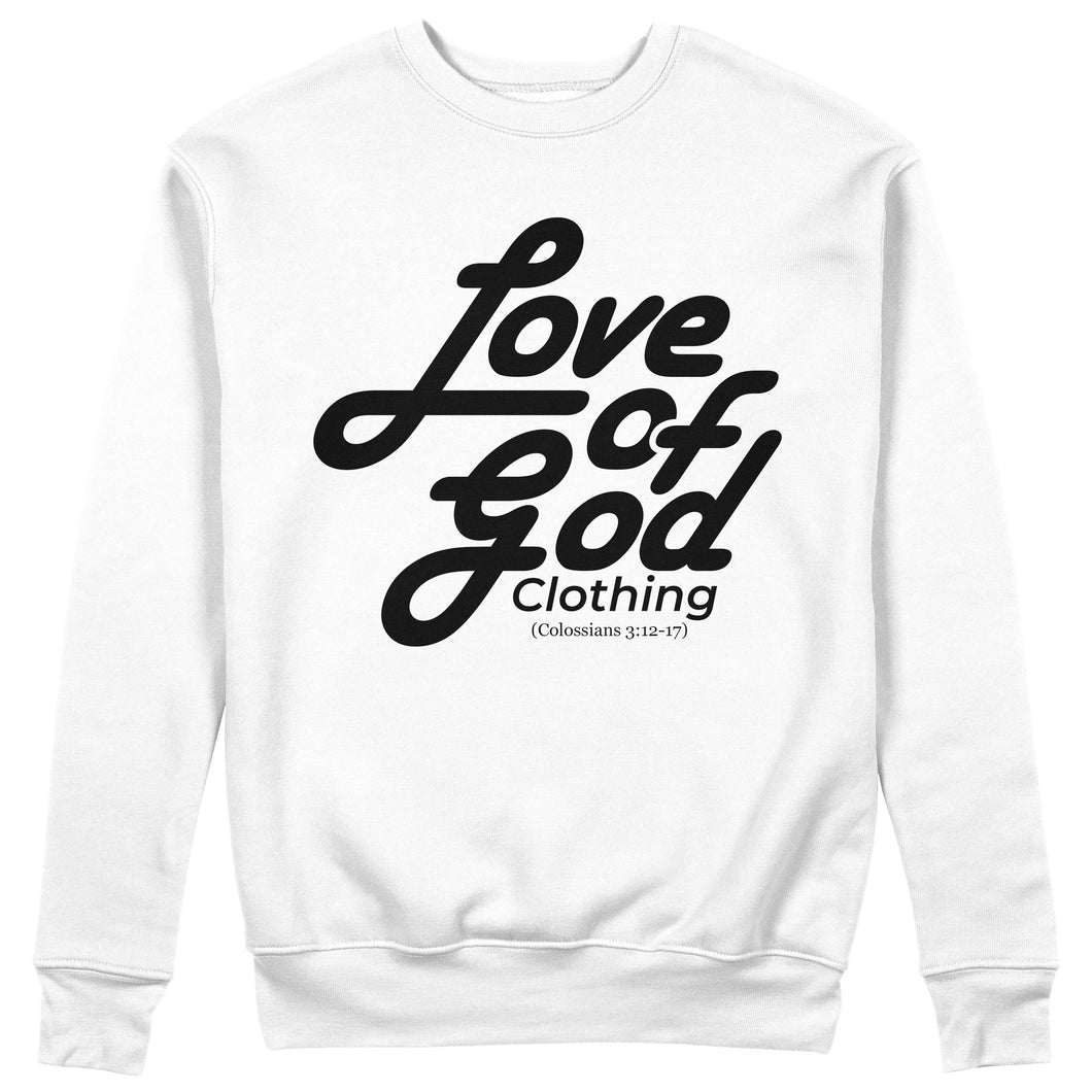 SCRIPT DESIGN SWEATER BLACK LOGO (7 COLOR OPTIONS)